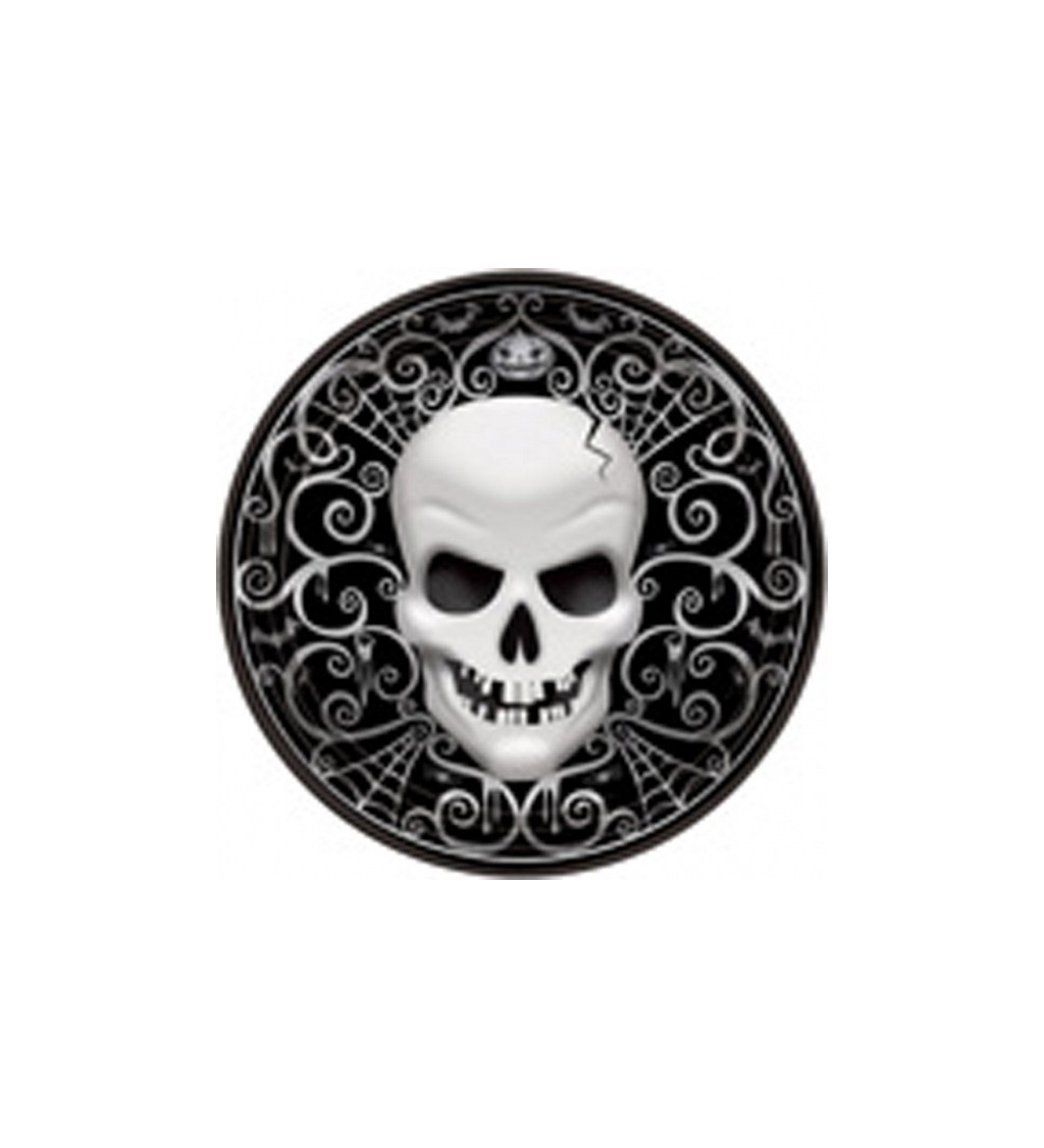 Papierové tanieriky - Gothic skull