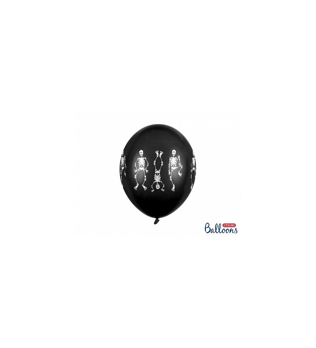Čierný balón s kostlivcami