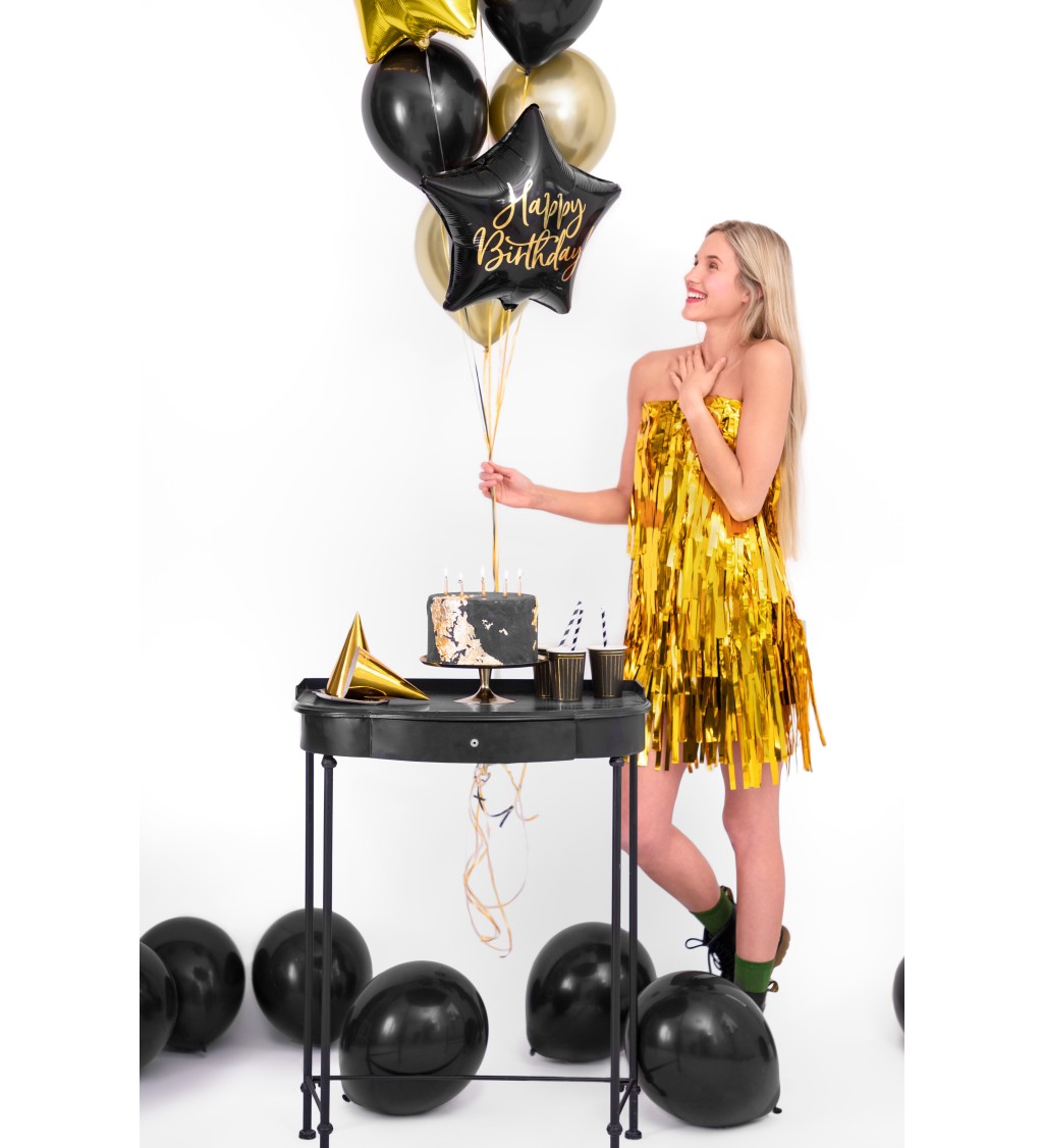 Fóliový balón v tvare hviezdy Happy Birthday
