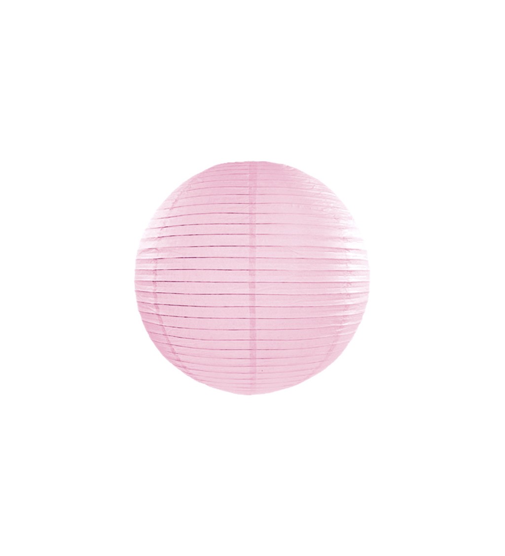 Papierový lampión II - svetlo ružový 20 cm