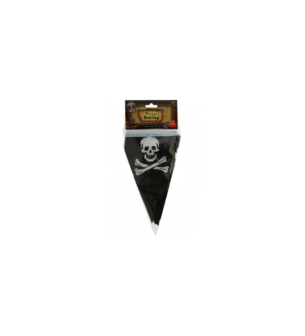 Dekorácia - girlanda z pirátskych vlajok