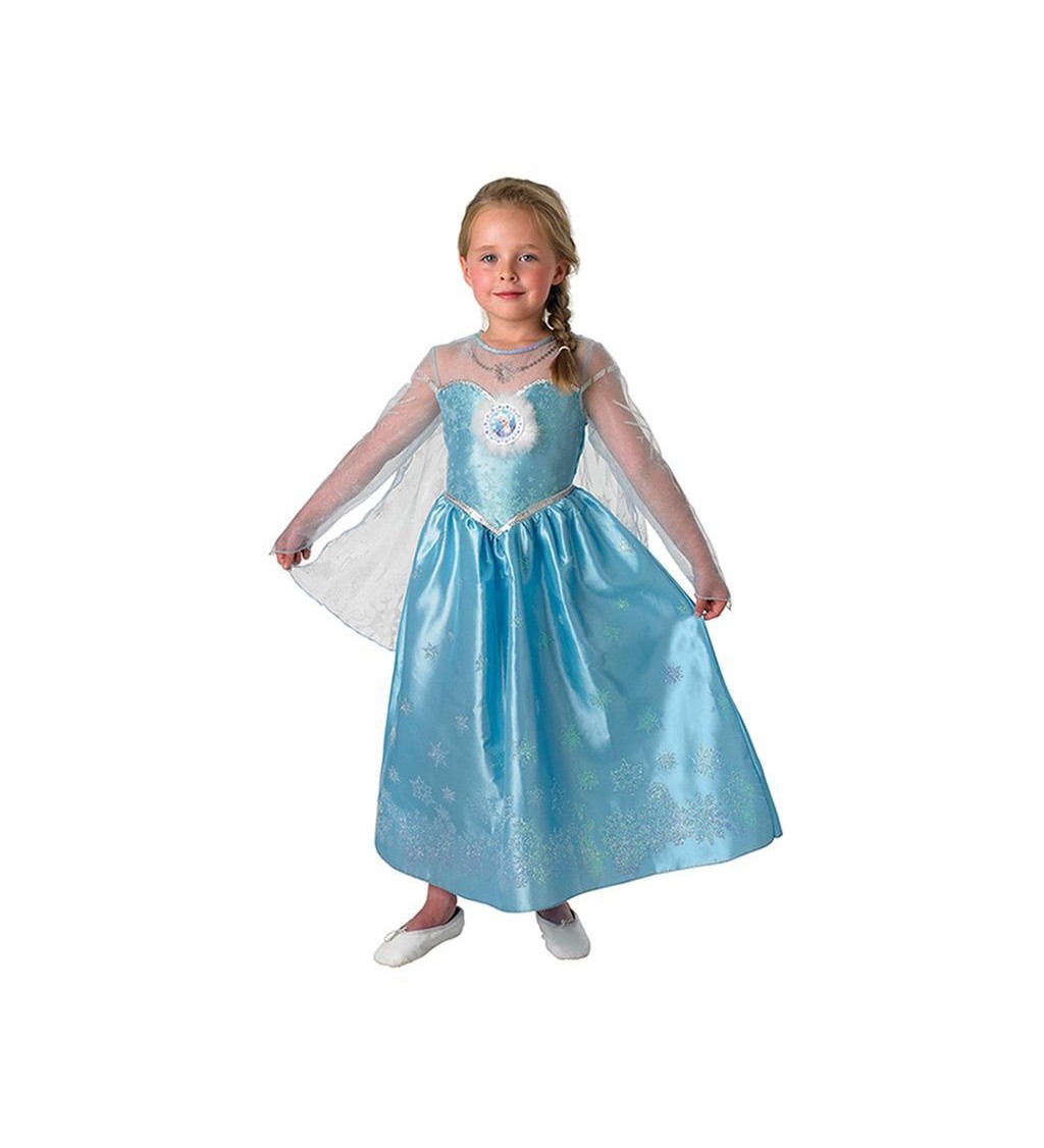 Detský kostým pre dievča - Kráľovná Elsa deluxe