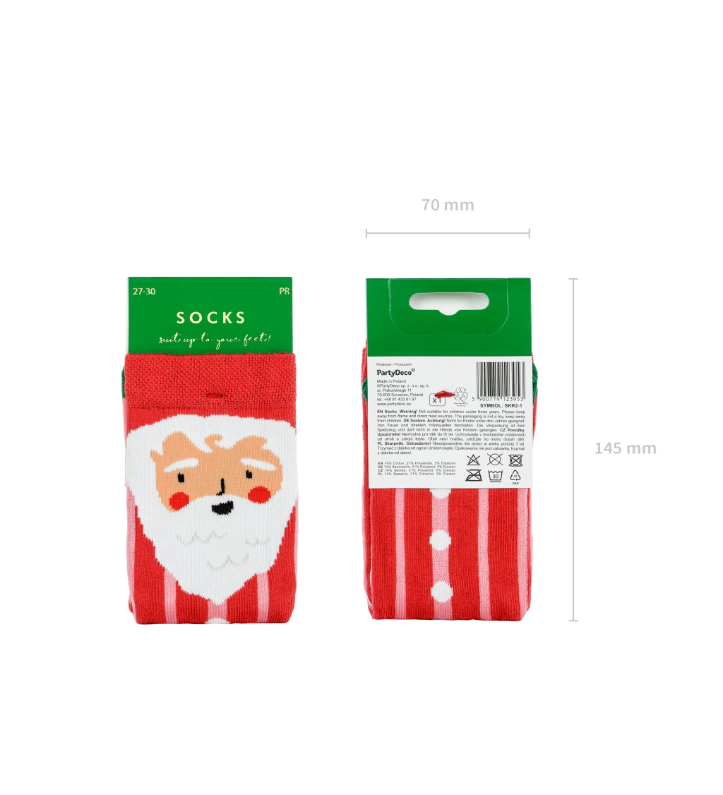 Vianočné ponožky so Santom