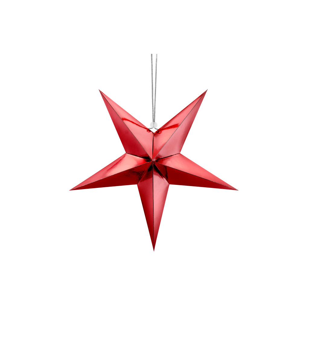 Červená papierová hviezda II
