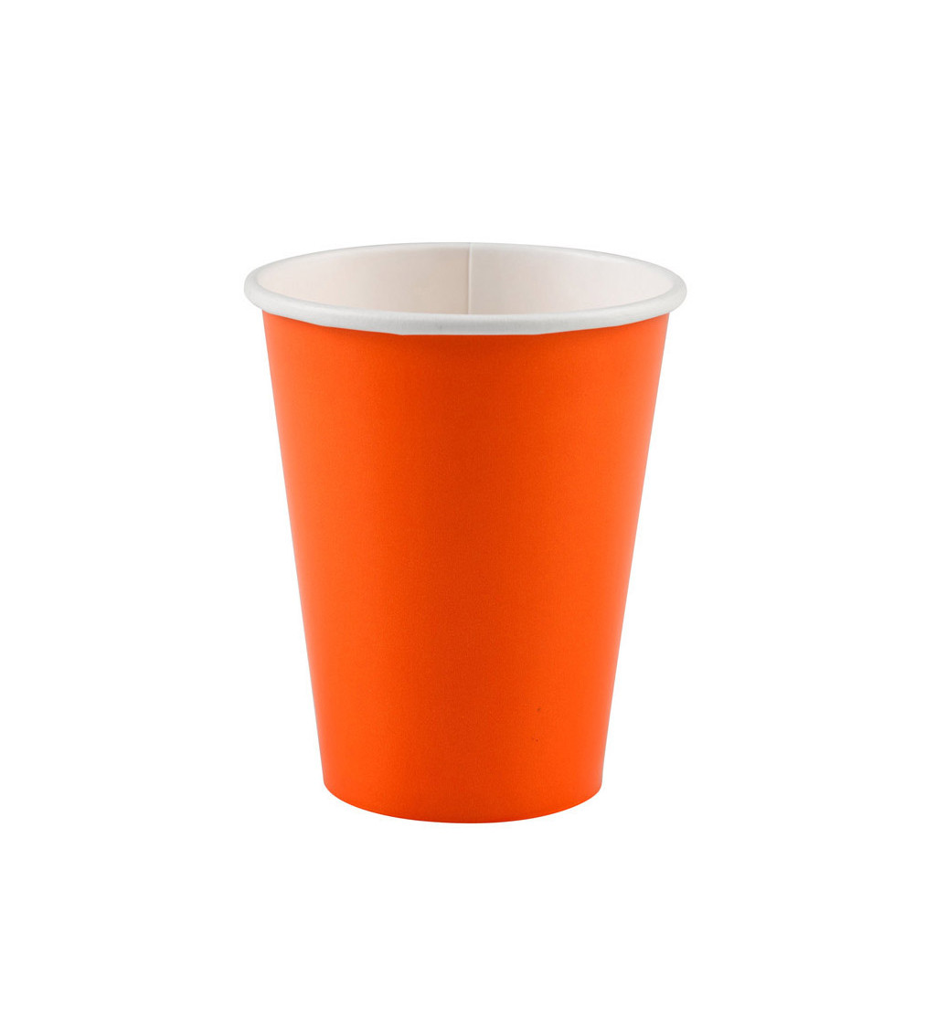 Jednofarebný pohár orandžový