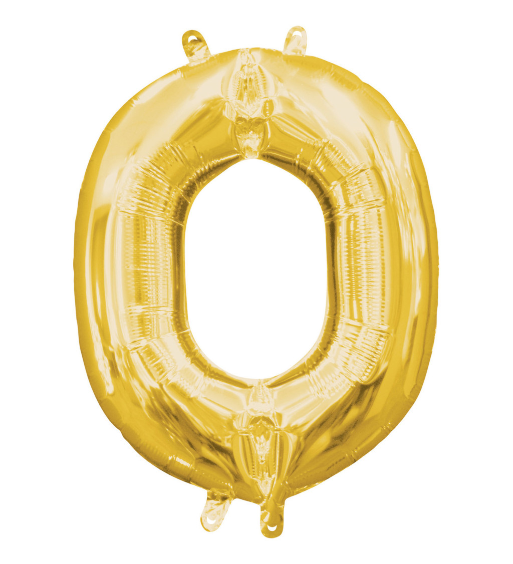 Fóliový balón "O" - Zlatý
