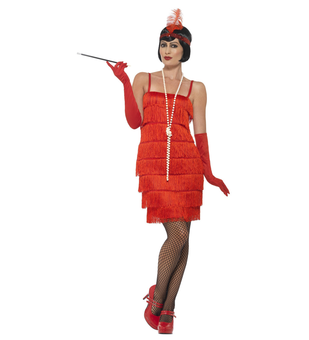 Červený kostým Flapper