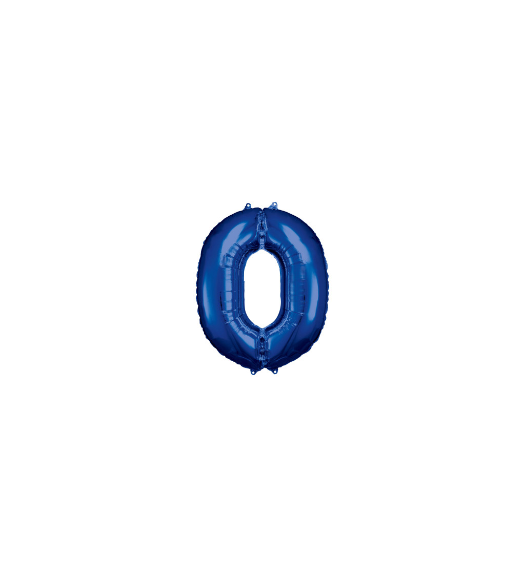 Fóliový balónik "0", modrý