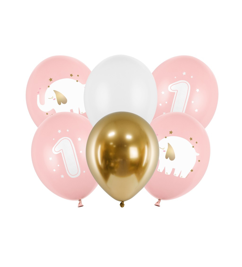 Sada balónikov 1. narodeniny Dievča (50ks)