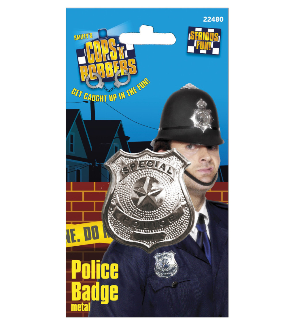 Policajný kovový odznak