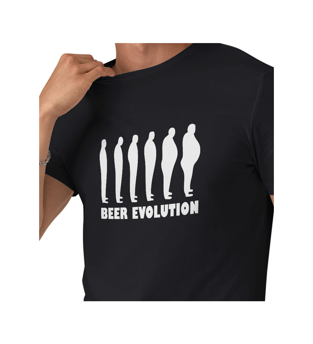 Pánske tričko čierne - Beer evolution