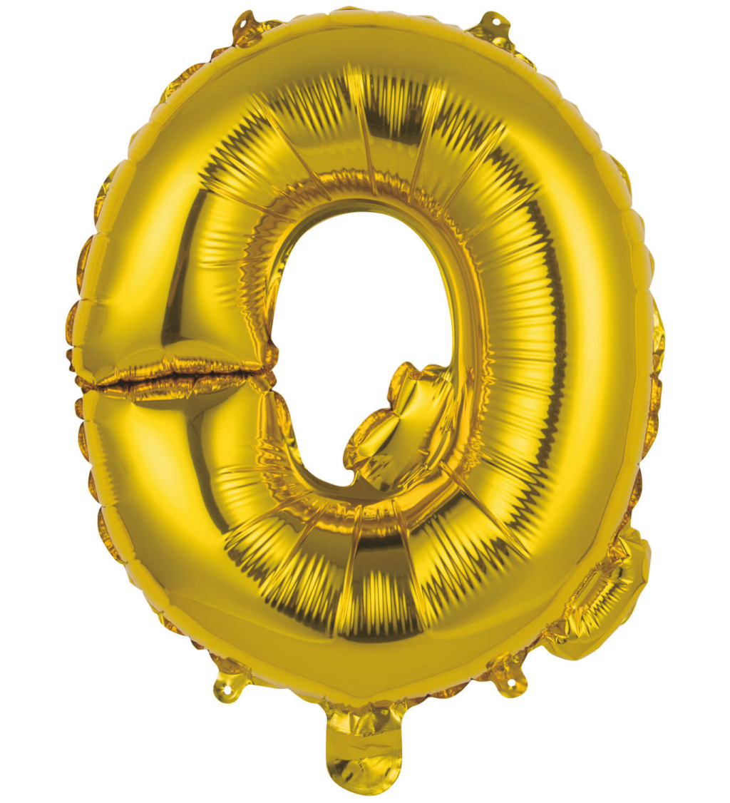 Fóliový balónik mini "Q" - zlatý
