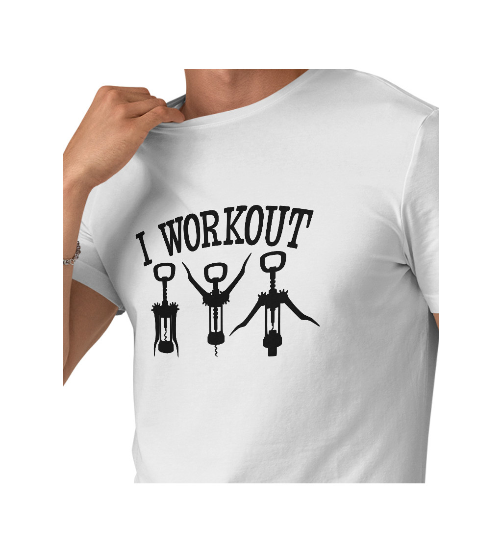 Pánske tričko biele - I workout