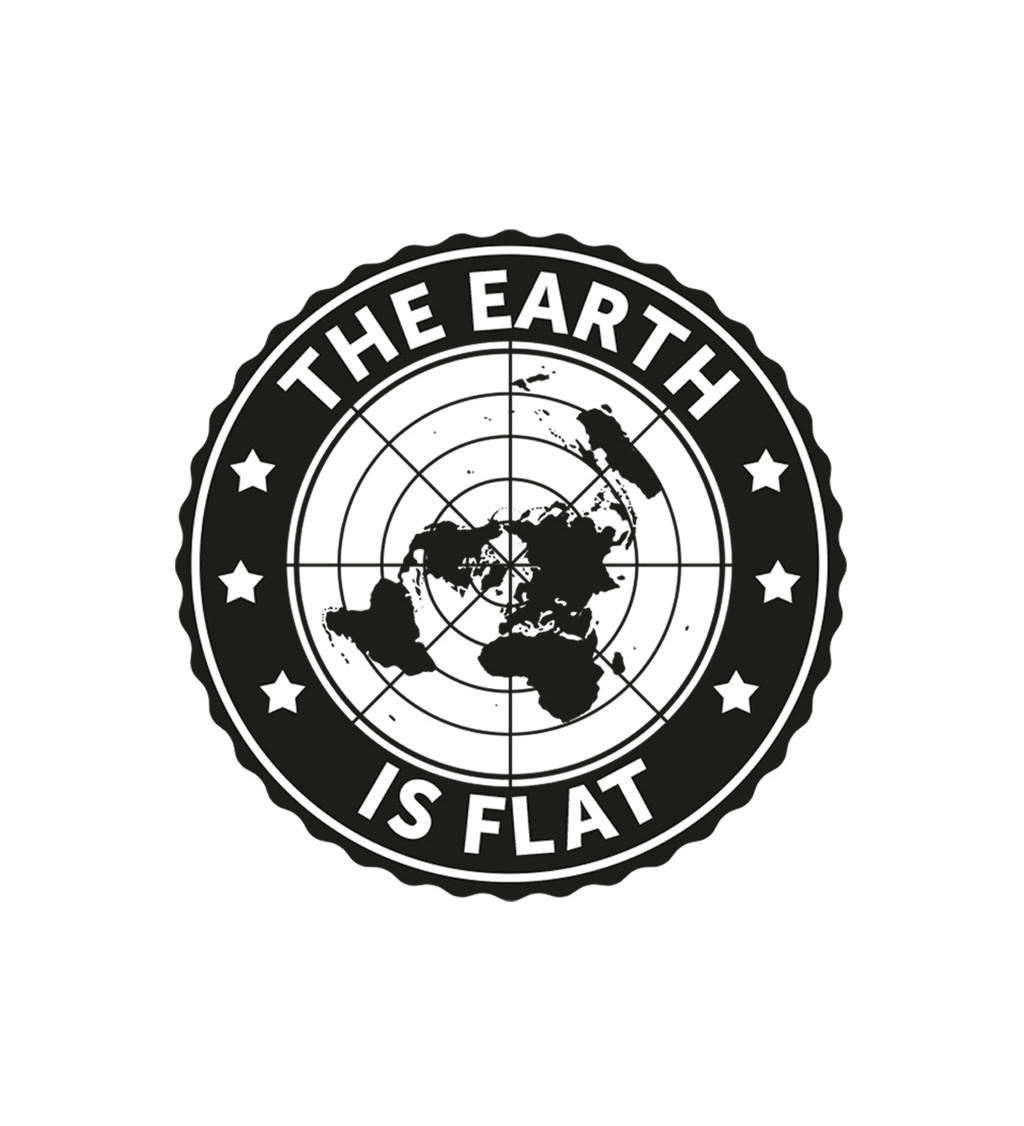Dámske tričko biele - The earth is flat