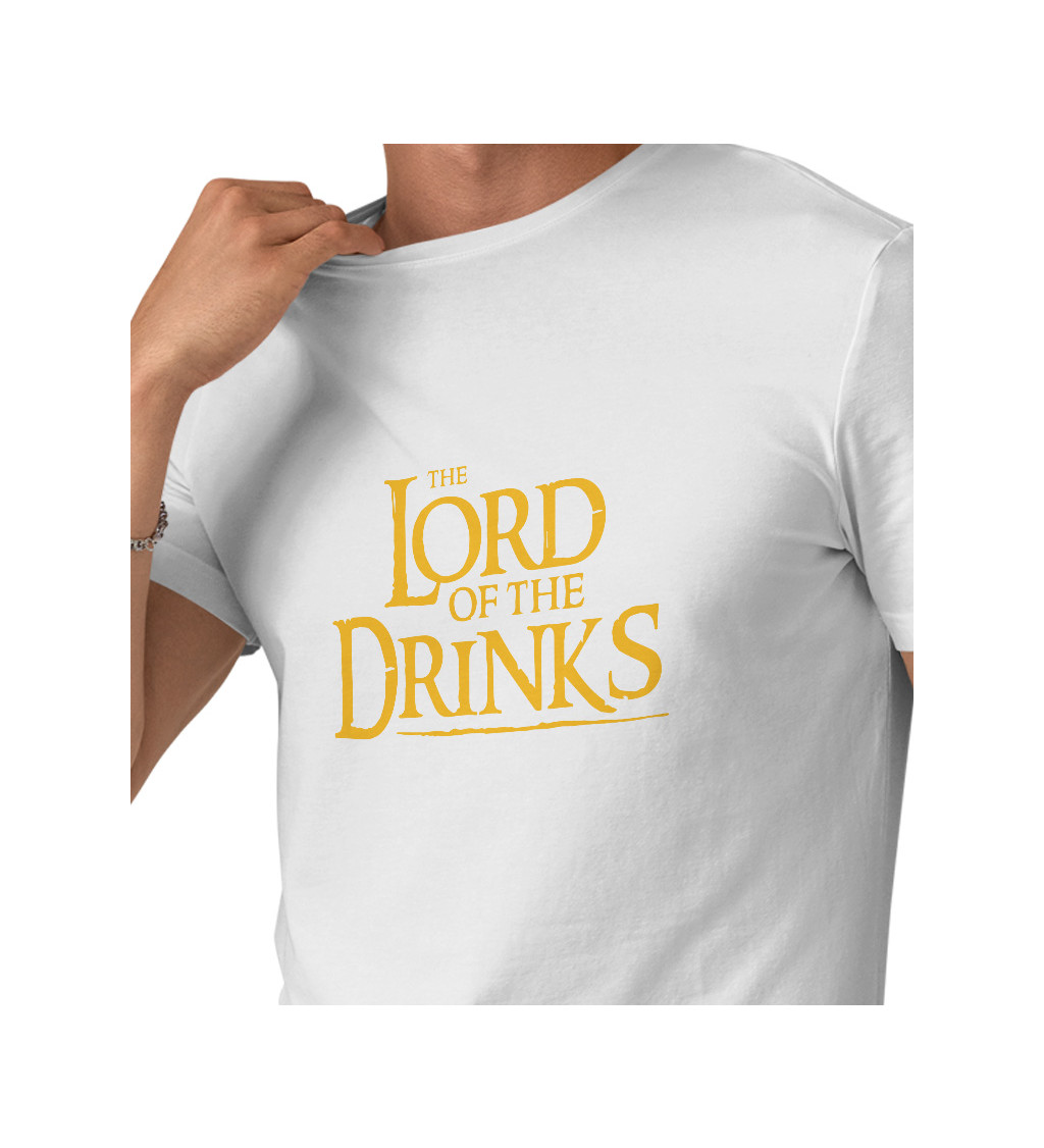 Pánske tričko biele - Lord of the drinks