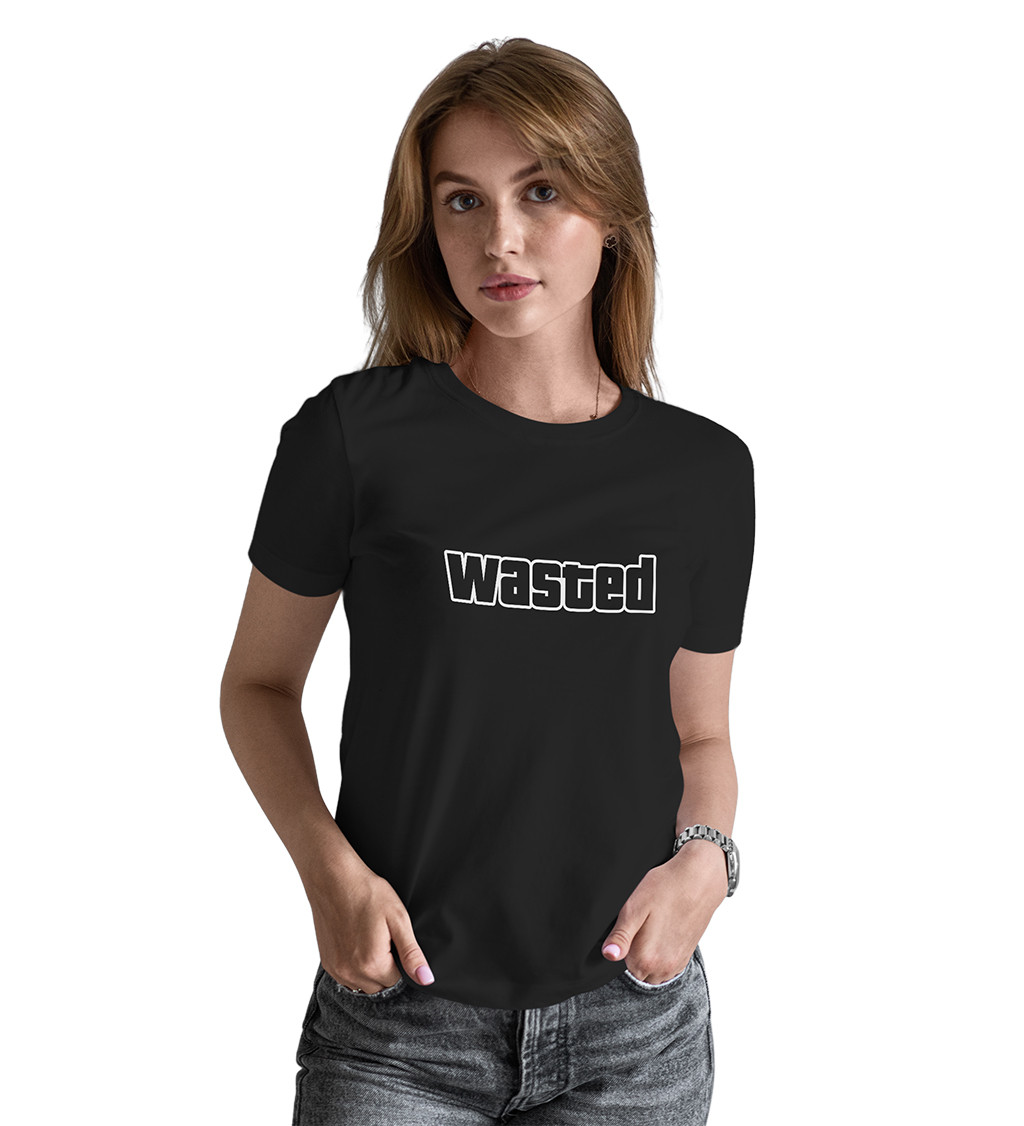 Dámske tričko čierne - Wasted