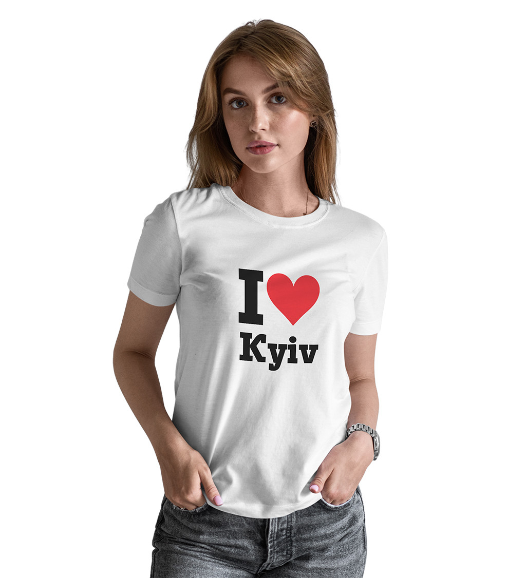 Dámske tričko biele - I love Kyiv