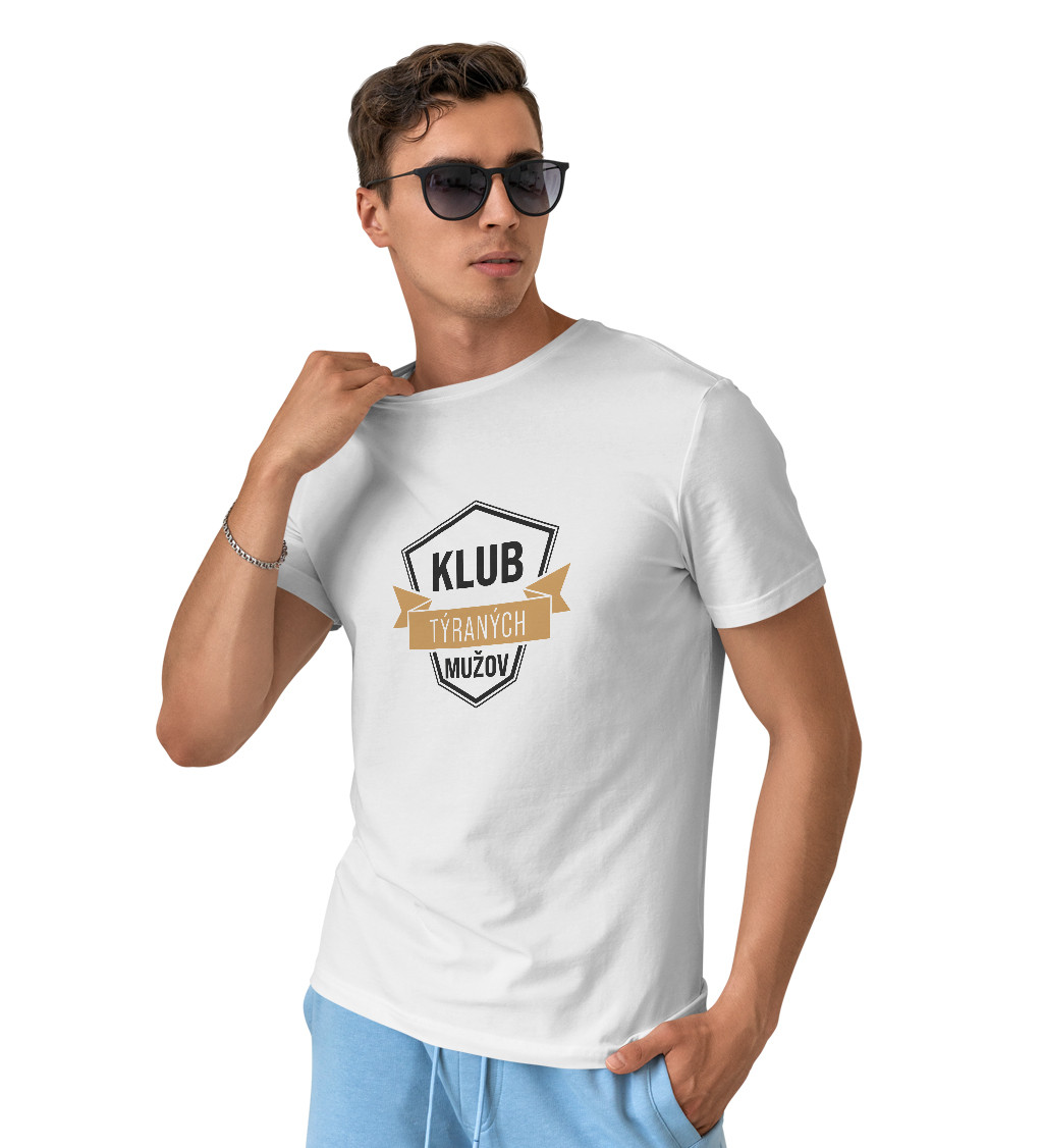 Pánske tričko biele -  Klub týraných mužov