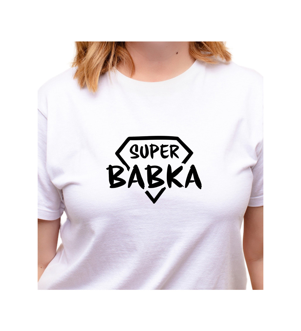 Dámske tričko biele - Super babka