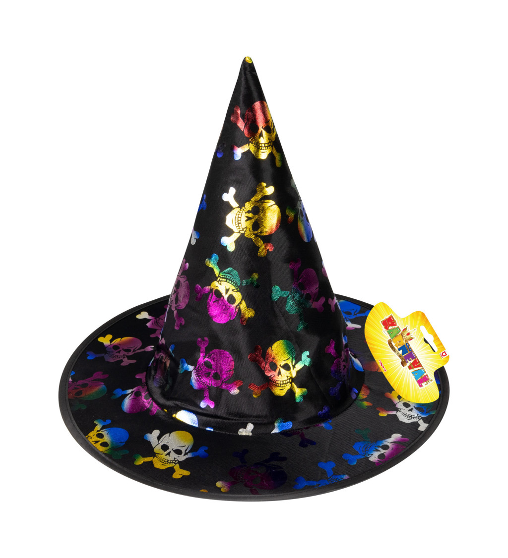 Detský klobúk - farebné lebky