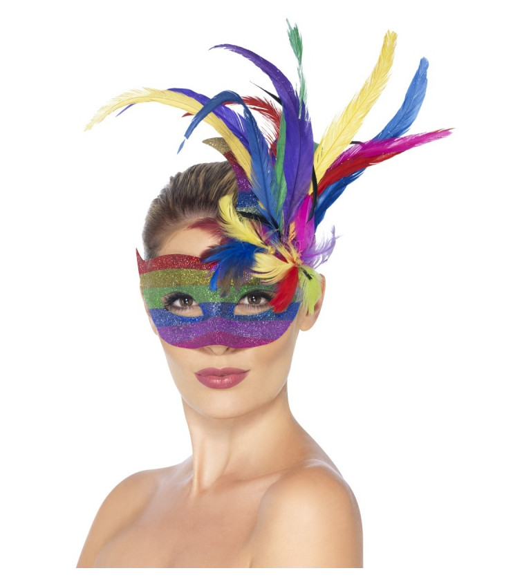 Maska Karneval, dúhová
