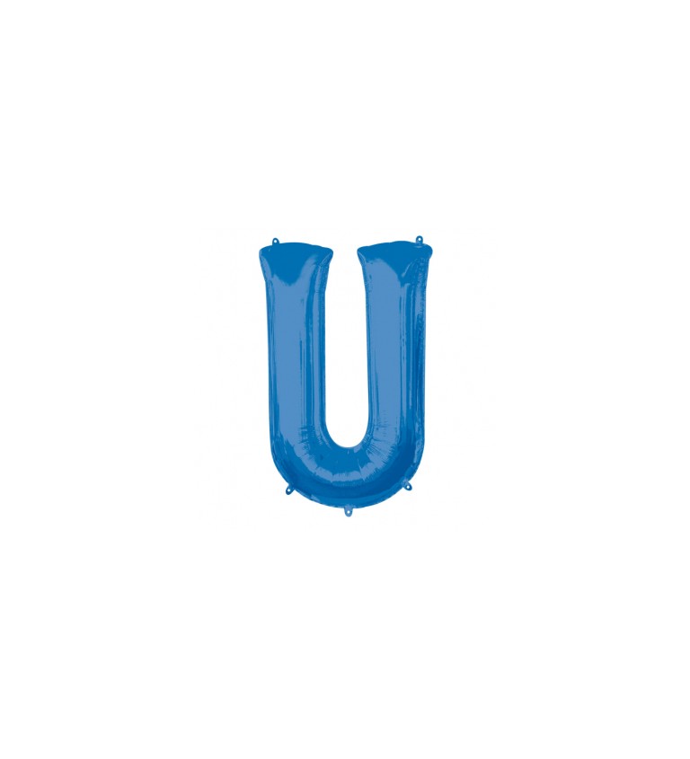 Balón fóliový "U" - modrý