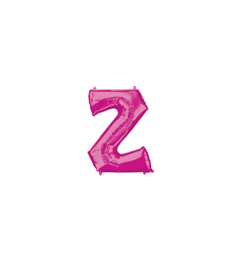 Balón fóliový "Písmeno "Z" - ružový