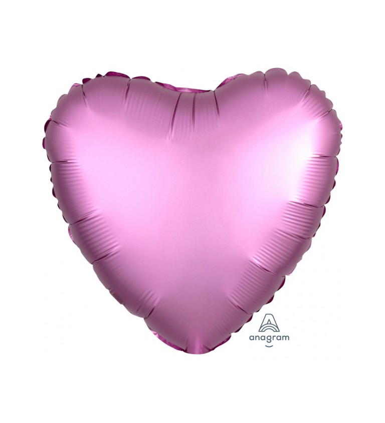 Fóliový balónik v tvare srdca - ružový