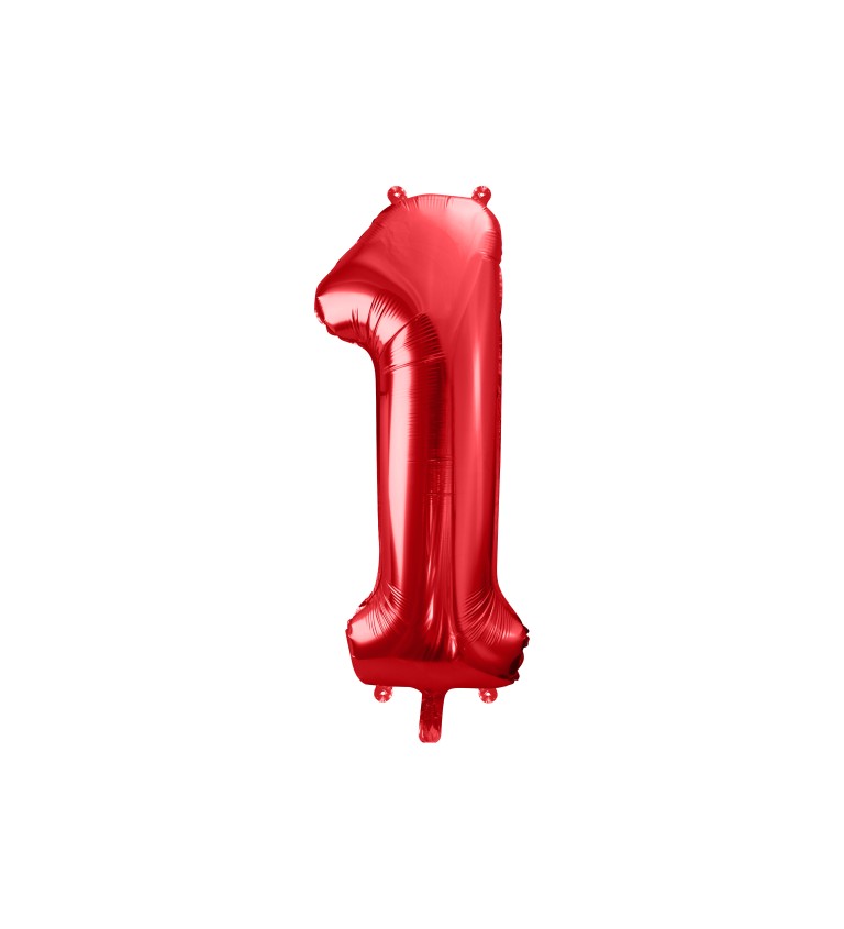 Fóliový balón s číslom ''1'', 86 cm, červený