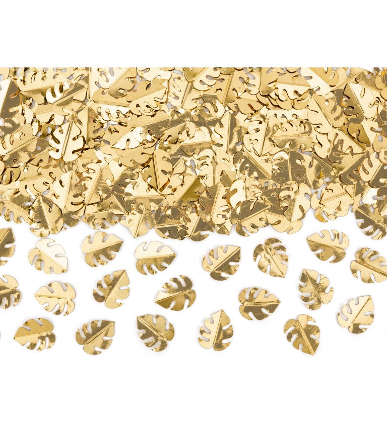 Kovové zlaté konfetové listy