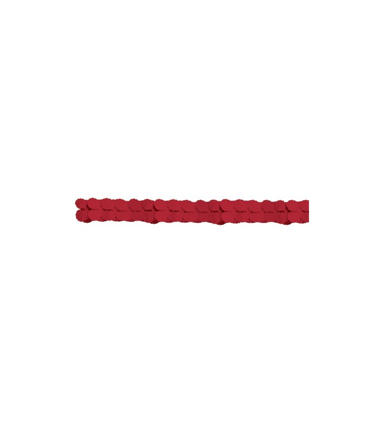 Girlanda - papierová červená