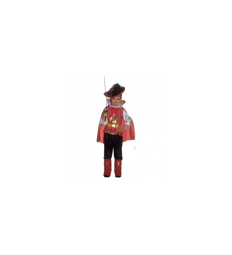 Detský kostým Mušketier - červený