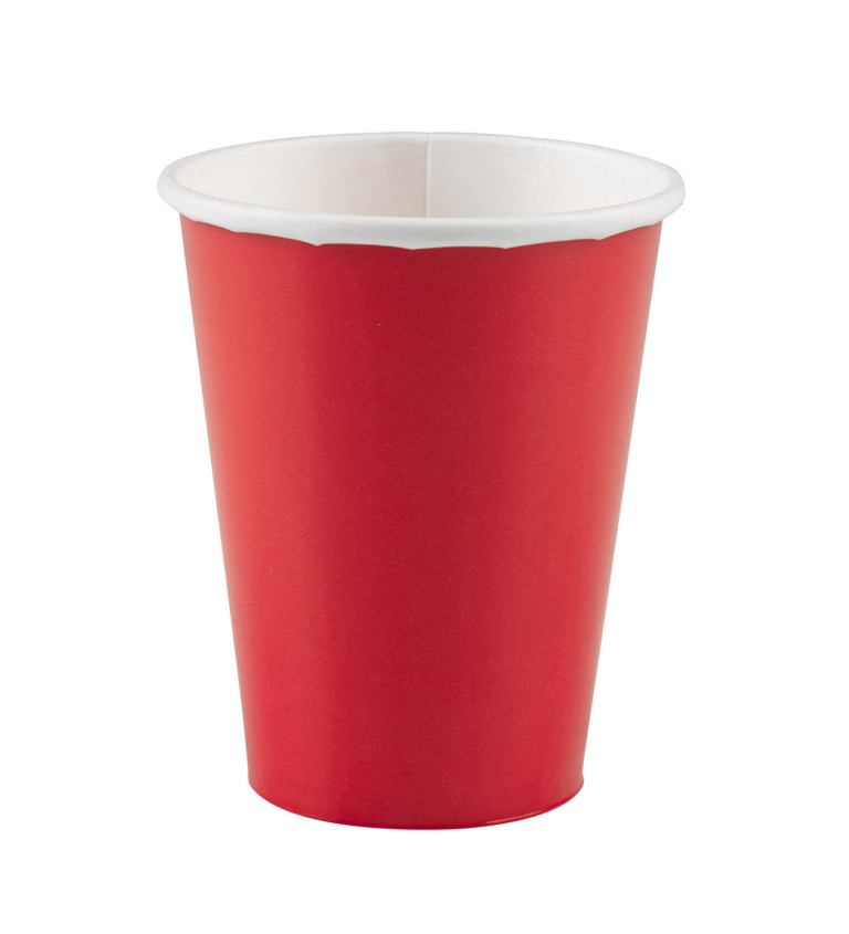 Jednofarebný pohár červený