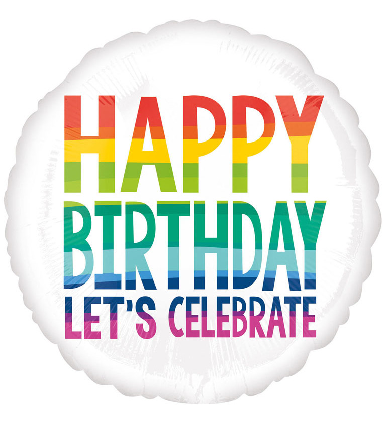 Fóliový balónik Happy Birthday, Celebrate