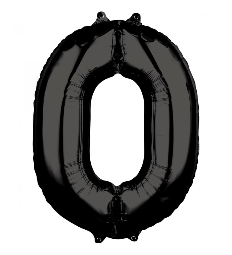 Fóliový balón "0" - Čierny, veľký