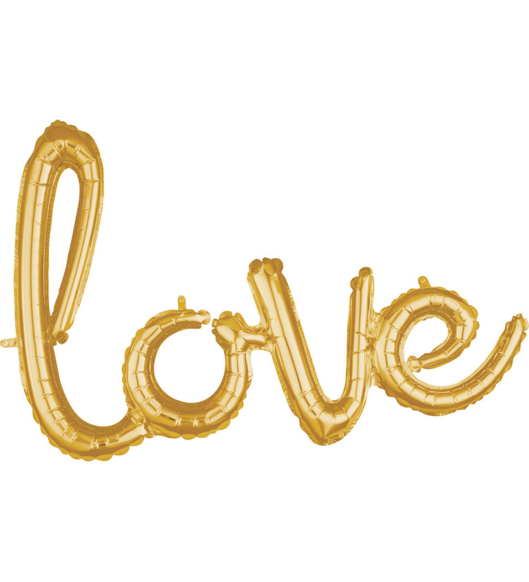 Fóliový nápis Love, zlatá