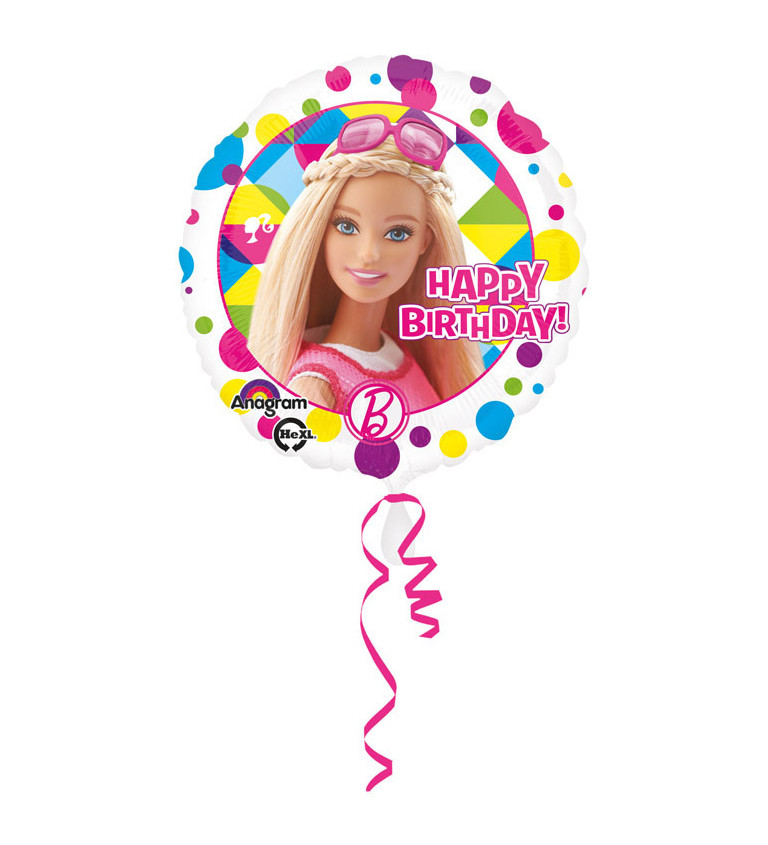 Fóliový balónik Happy Birthday, Barbie
