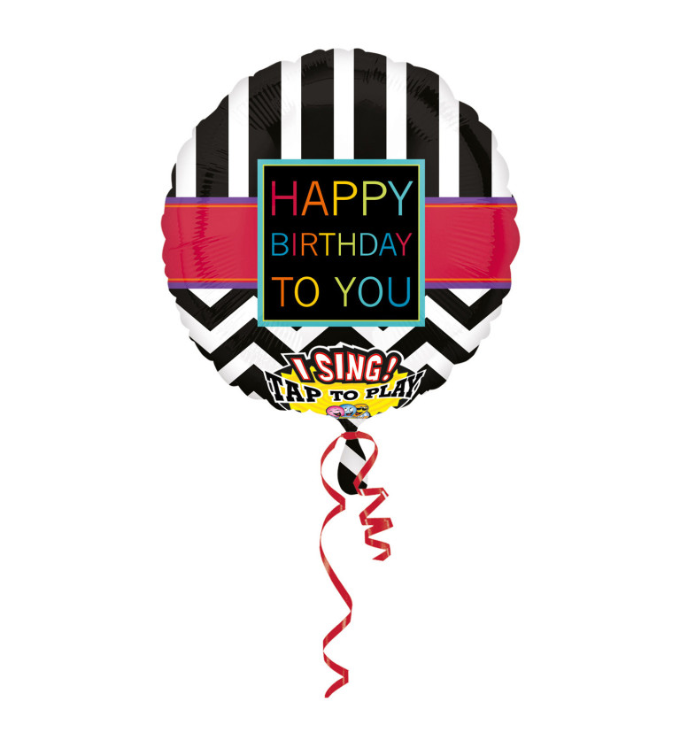 Fóliový balónik Happy Birthday to You, spievajúci