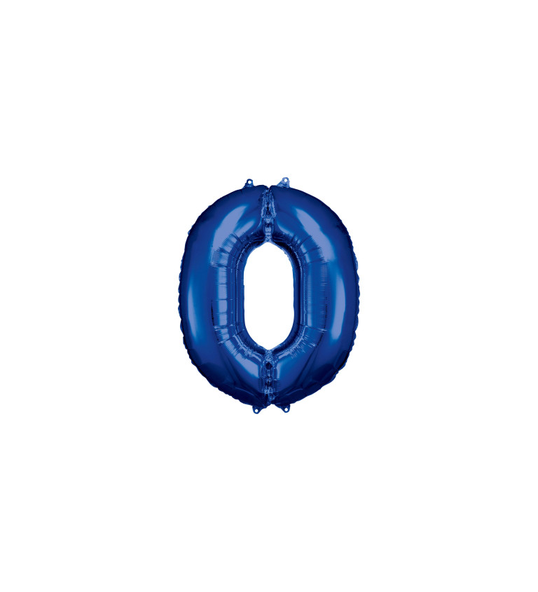 Fóliový balónik "0", modrý