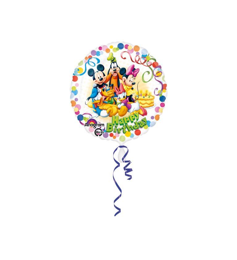 Fóliový balónik Mickey, Happy Birthday