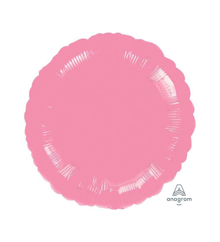 Okrúhly fóliový balónik, ružový