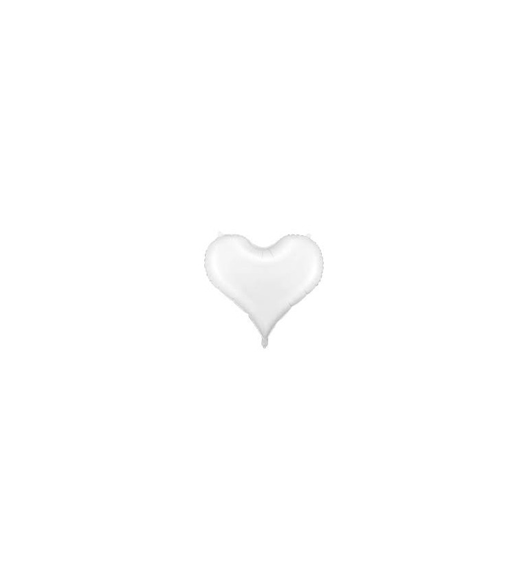 Fóliový balónik Srdce, biele | veľké