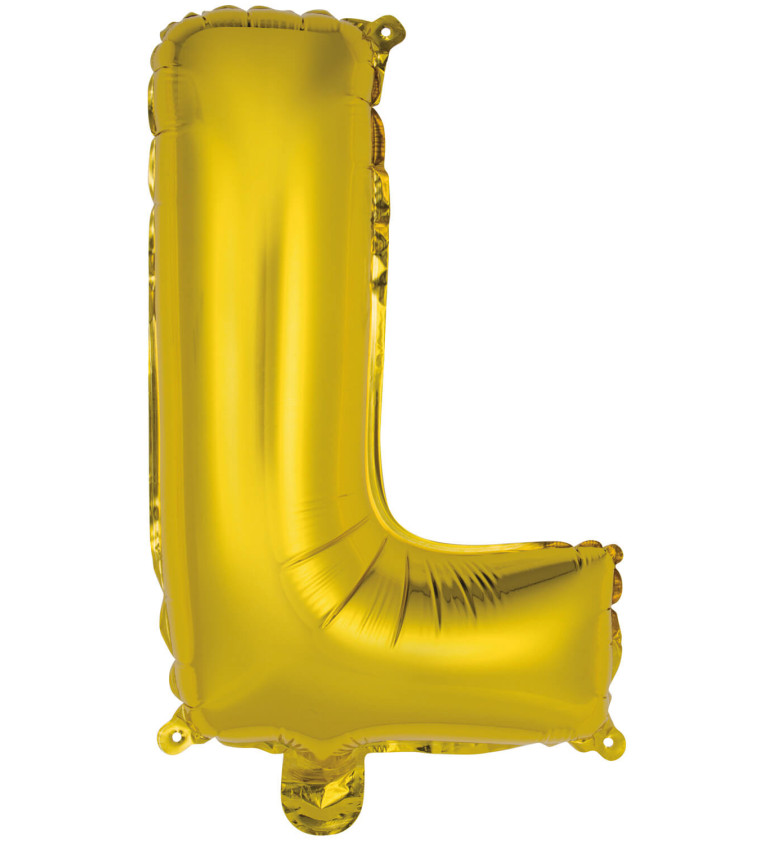 Fóliový balónik mini "L" - zlatý