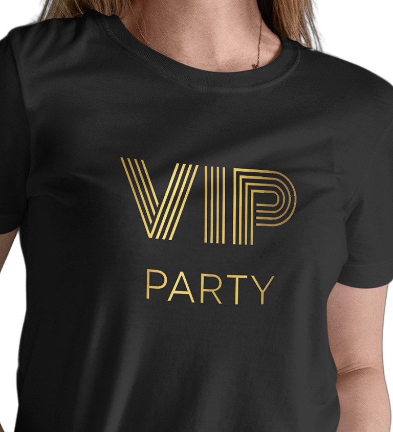 Dámske tričko čierne - VIP Párty