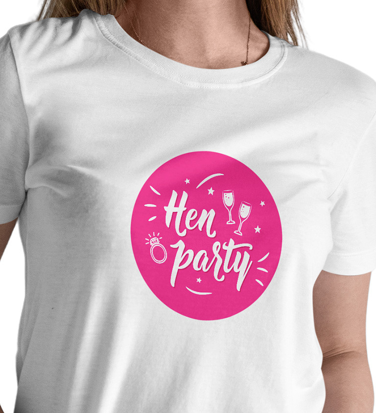 Dámske tričko biele - Hen party