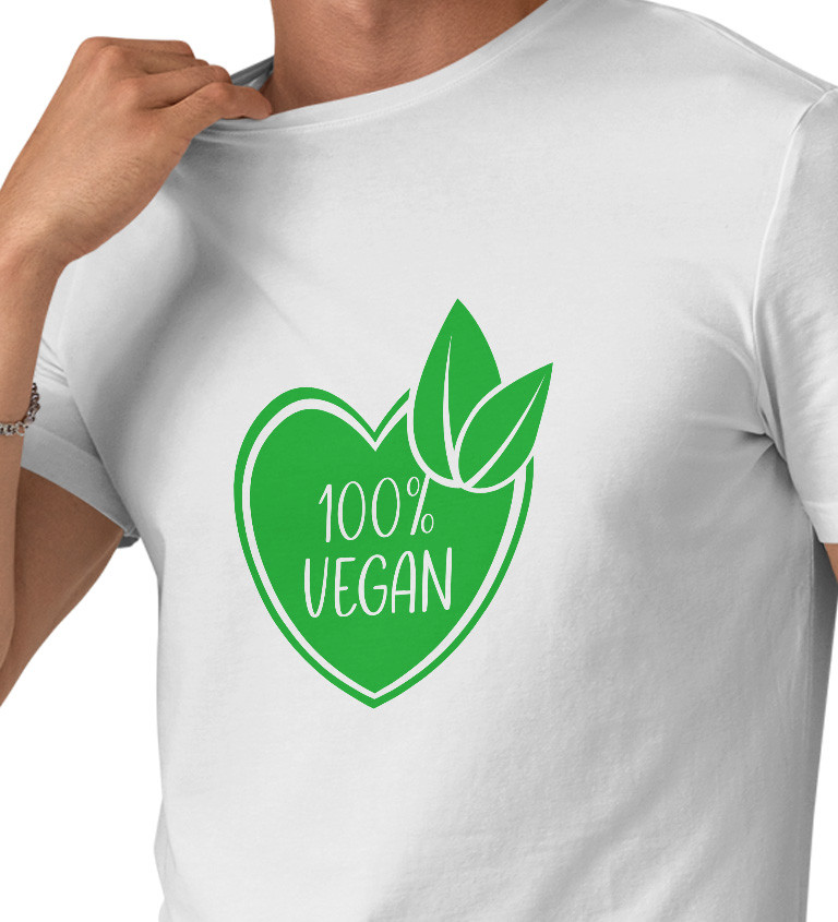 Pánske tričko biele - 100% vegan