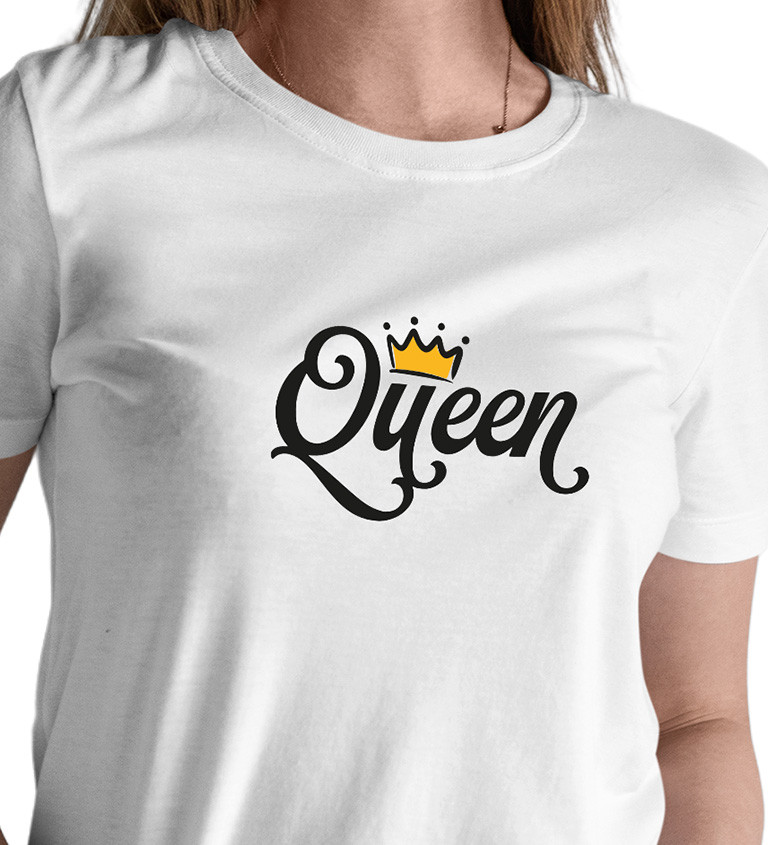 Dámske tričko biele - Queen