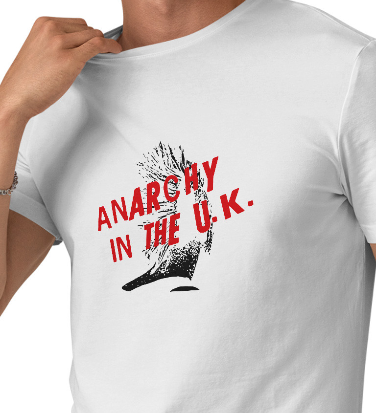 Pánske tričko biele - Anarchy in the U.K.