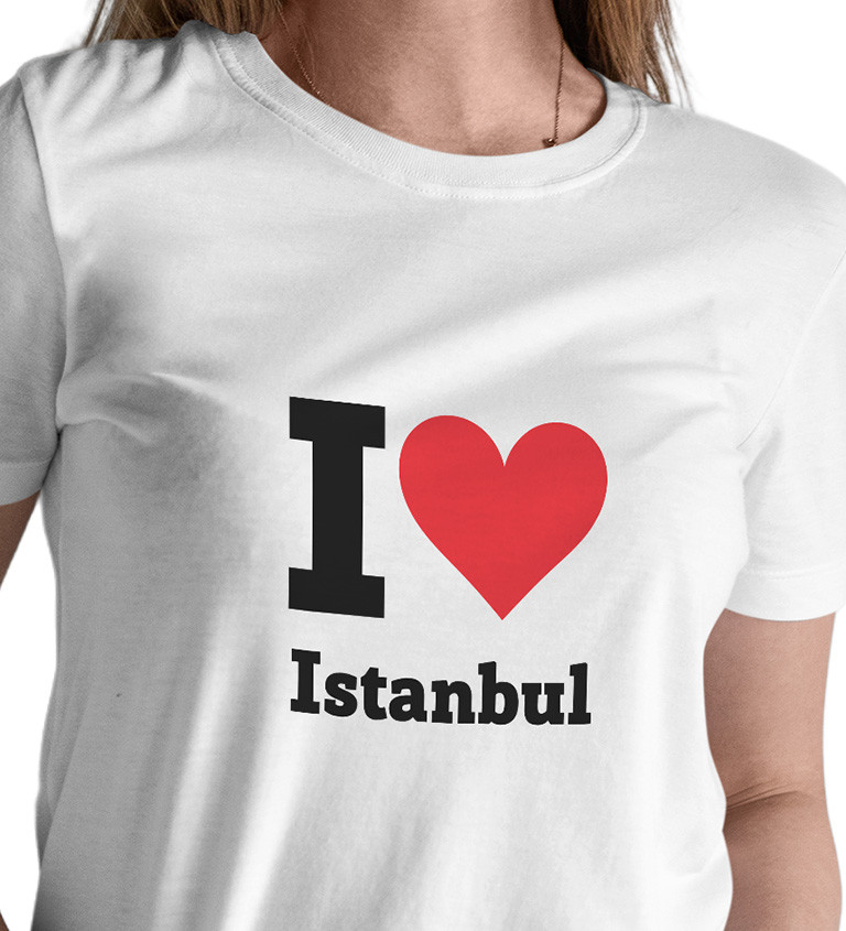 Dámske tričko biele - I love Istanbul