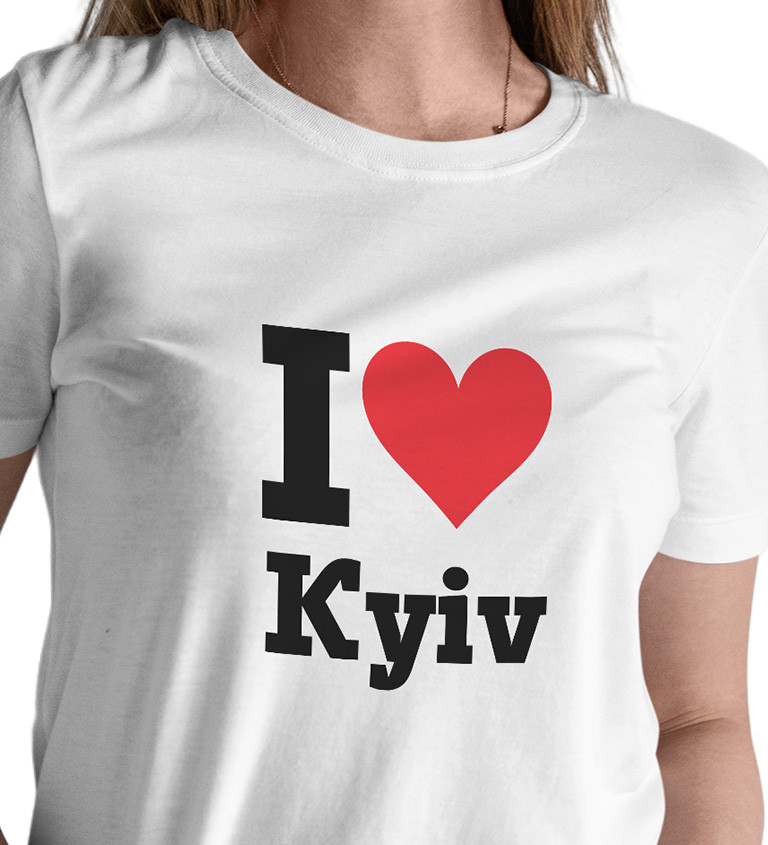 Dámske tričko biele - I love Kyiv